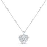 3/4CTW-DIA CN FASHION HEART NECKLACE (18 INCH)